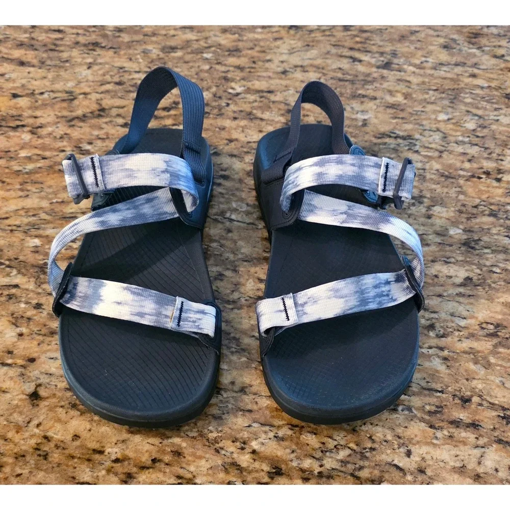 Chaco Z/Volv 2 Mens Sandals Size 12 Blue White Tie Dye Hiking Strappy